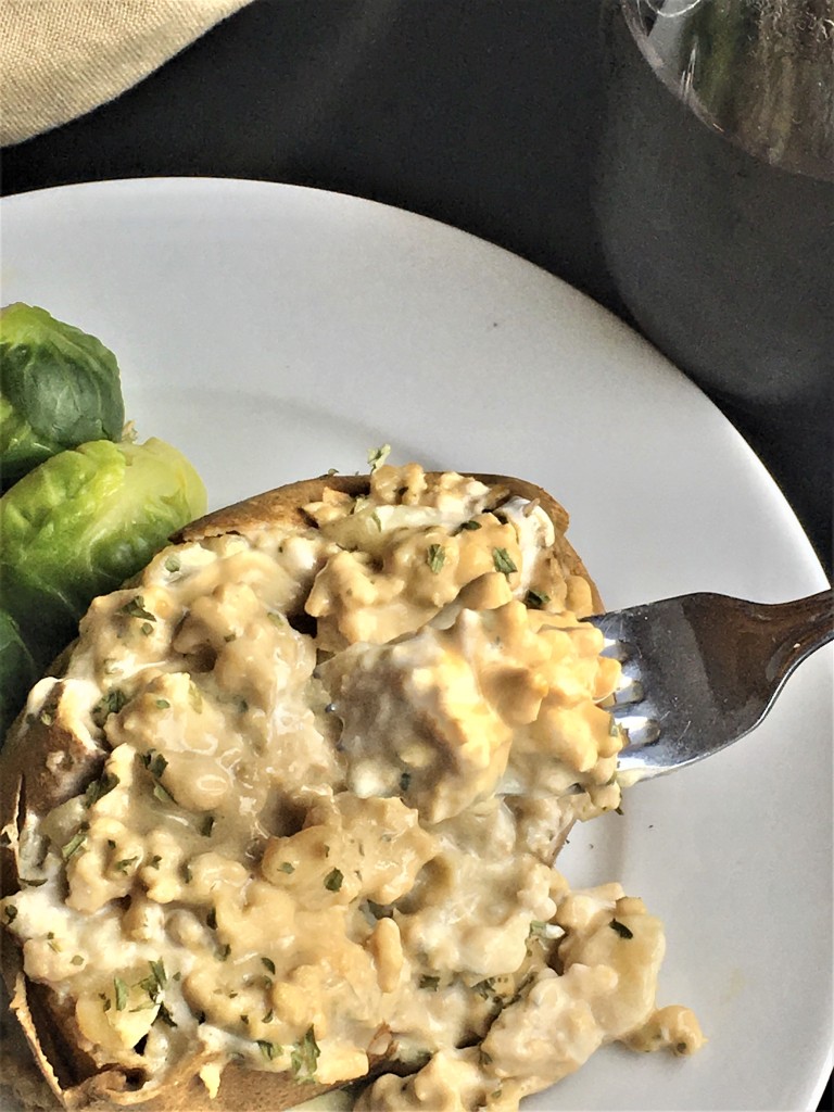 Turkey Stroganoff Baked Potatoes