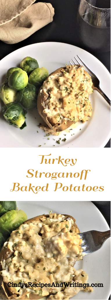 Turkey Stroganoff Baked Potatoes 