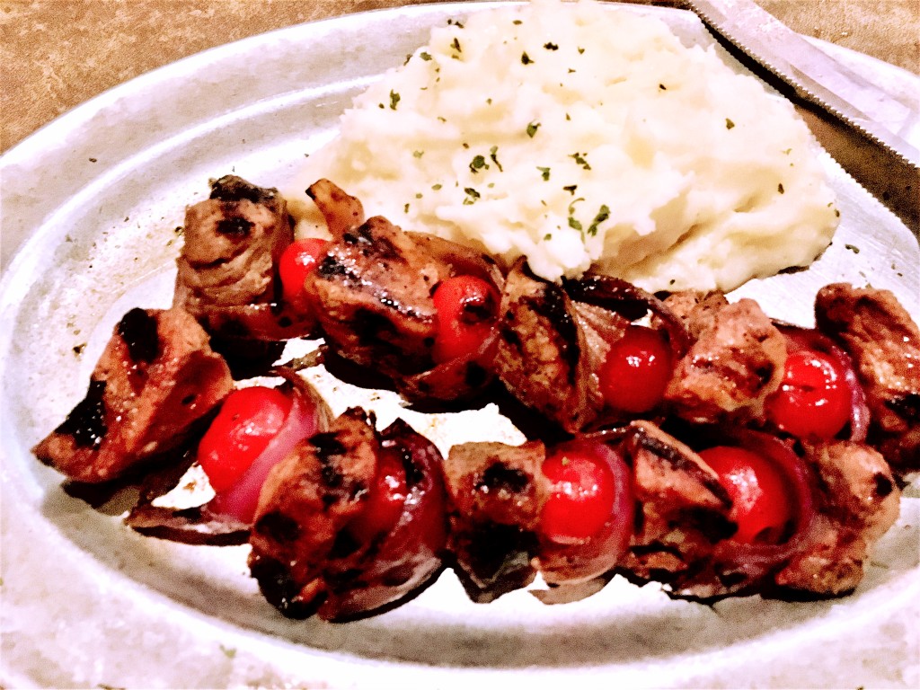 Moonshine Cherry Beef Kabobs