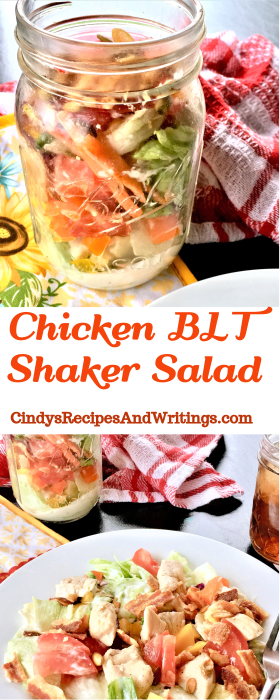 Chicken BLT Shaker Salad #PicnicDay #FestiveFoodies