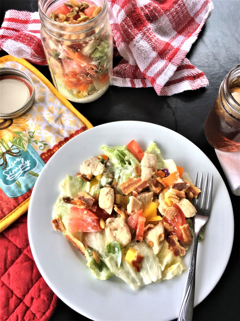 Chicken BLT Shaker Salad