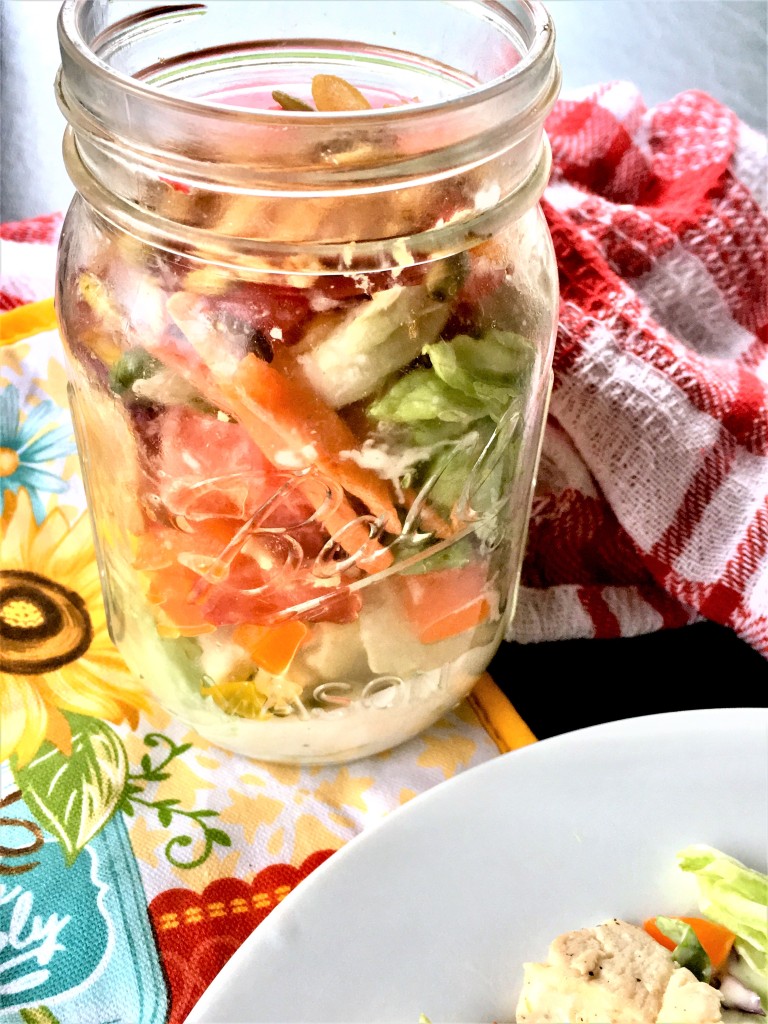 Chicken BLT Shaker Salad Jar