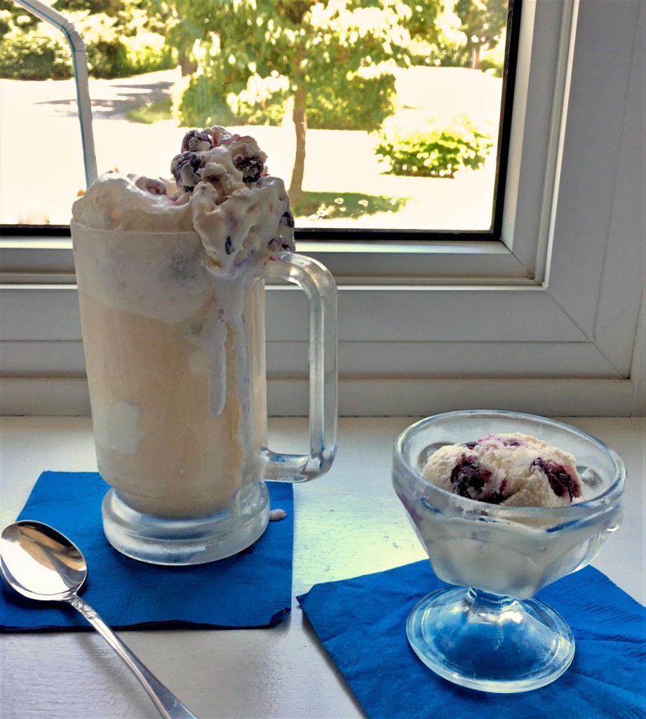 Blueberry Ginger Ice Cream Soda and cup