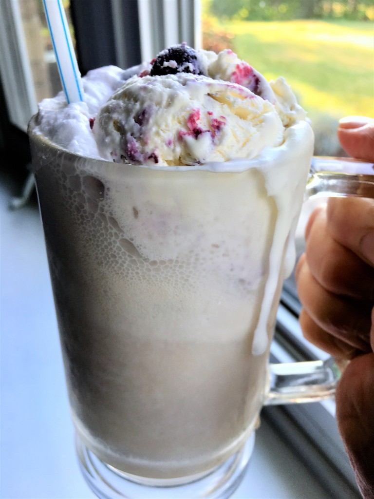 Blueberry Ginger Ice Cream Sodas