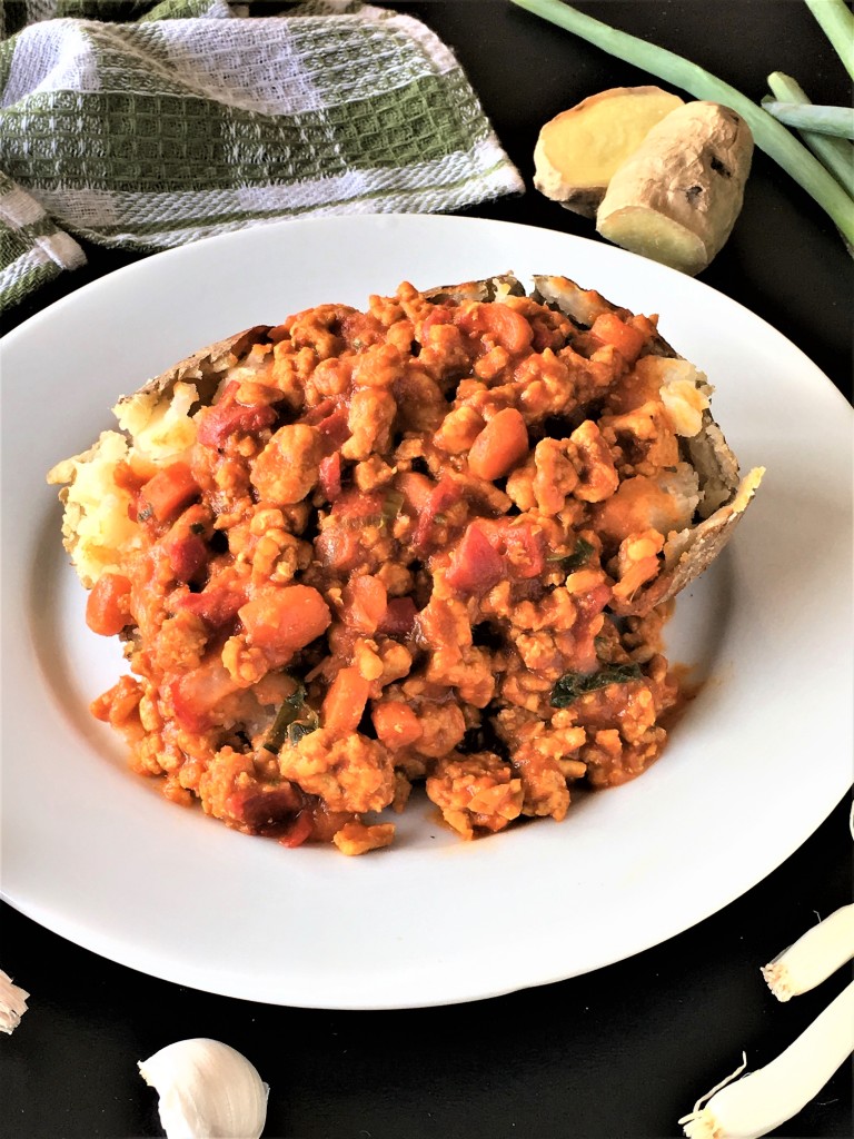 Curry Chicken Stuffed Potato 