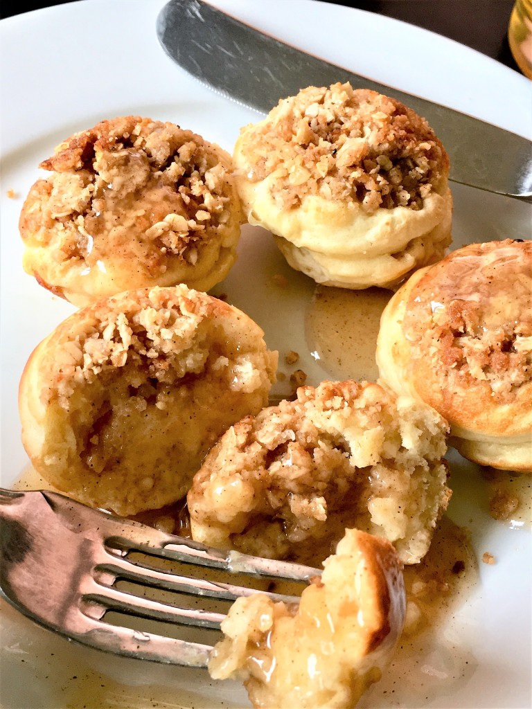 Apple Crisp Ebelskivers close up