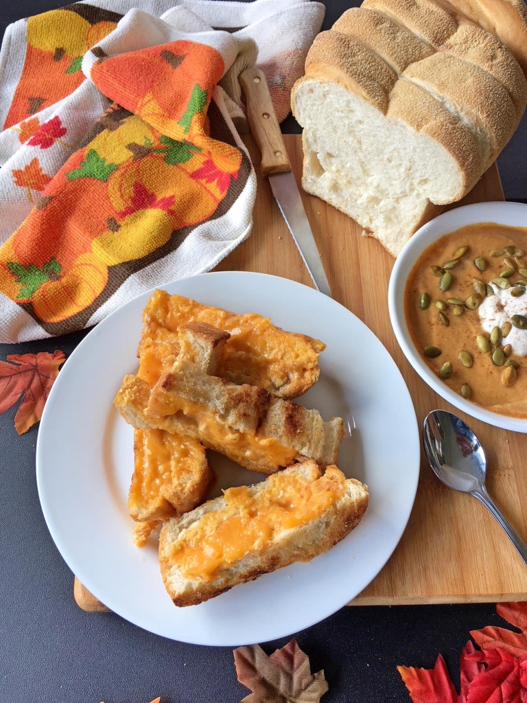 Pumpkin Grilled Cheese Sticks