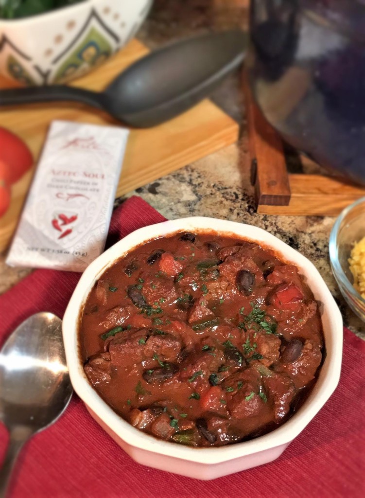 Aztec Beef Chili with bar