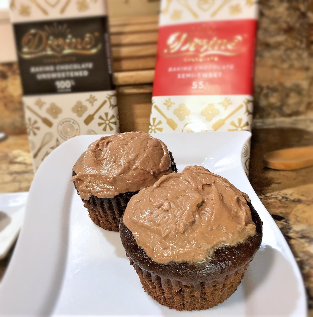 Milk Chocolate Chocolate Cream Cheese Cupcakes and bars