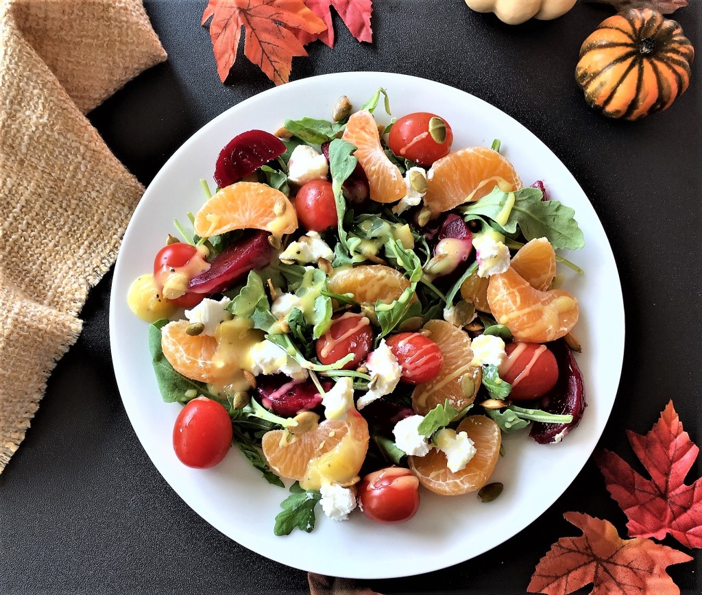 clementine beet goat cheese salad