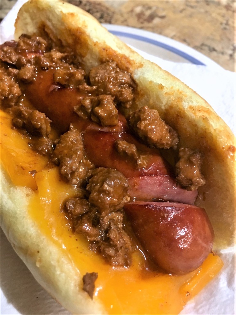 Chili Cheese Beef Brats