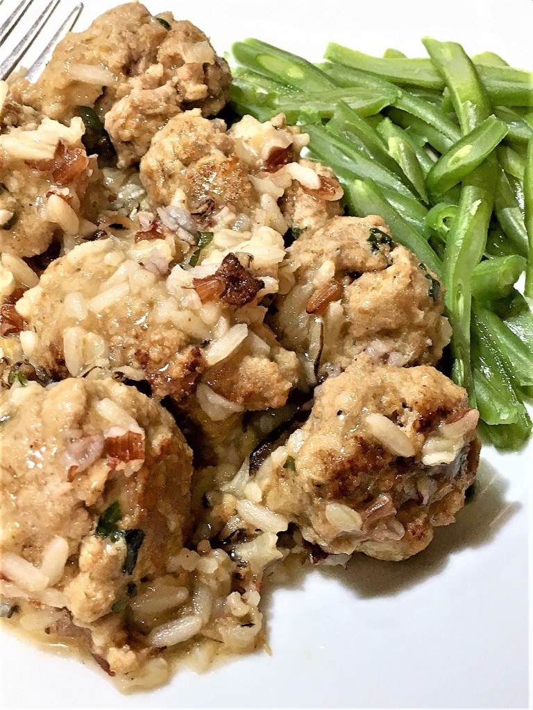 Turkey Meatball Rice Casserole