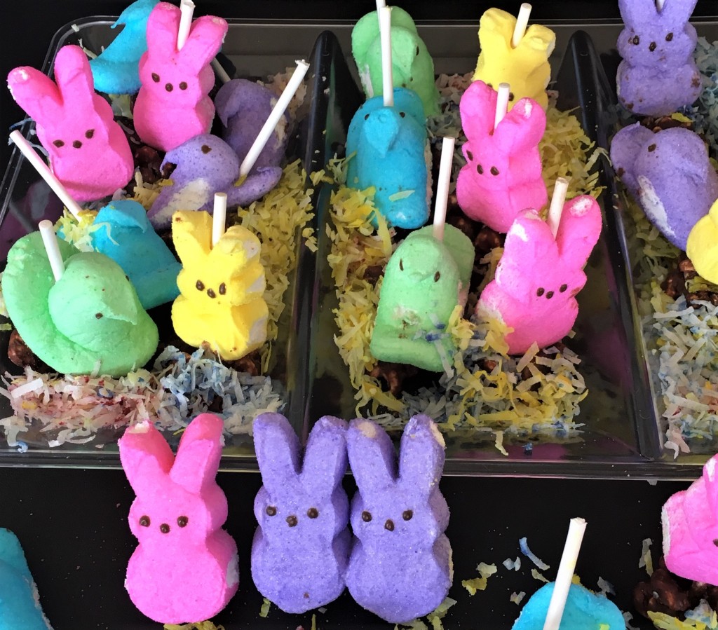 Chocolate Popcorn Peeps Treats