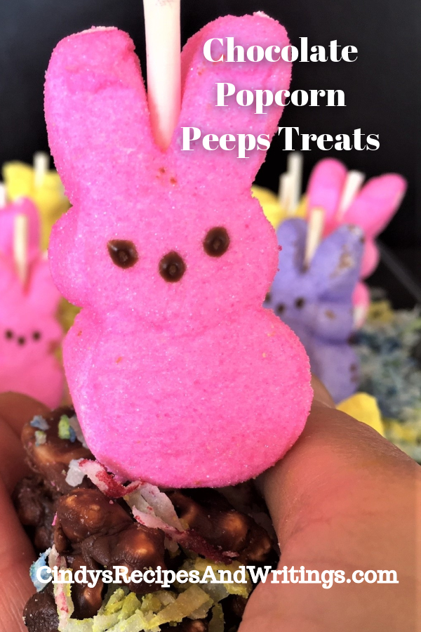 Chocolate Popcorn Peeps Treats