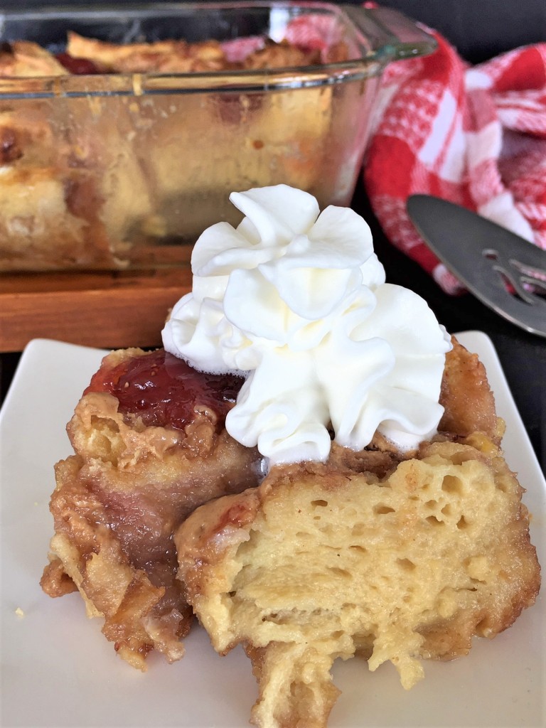 Peanut Butter and Jelly Bread Pudding