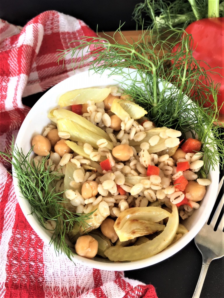 Fennel Barley Chickpea Salad