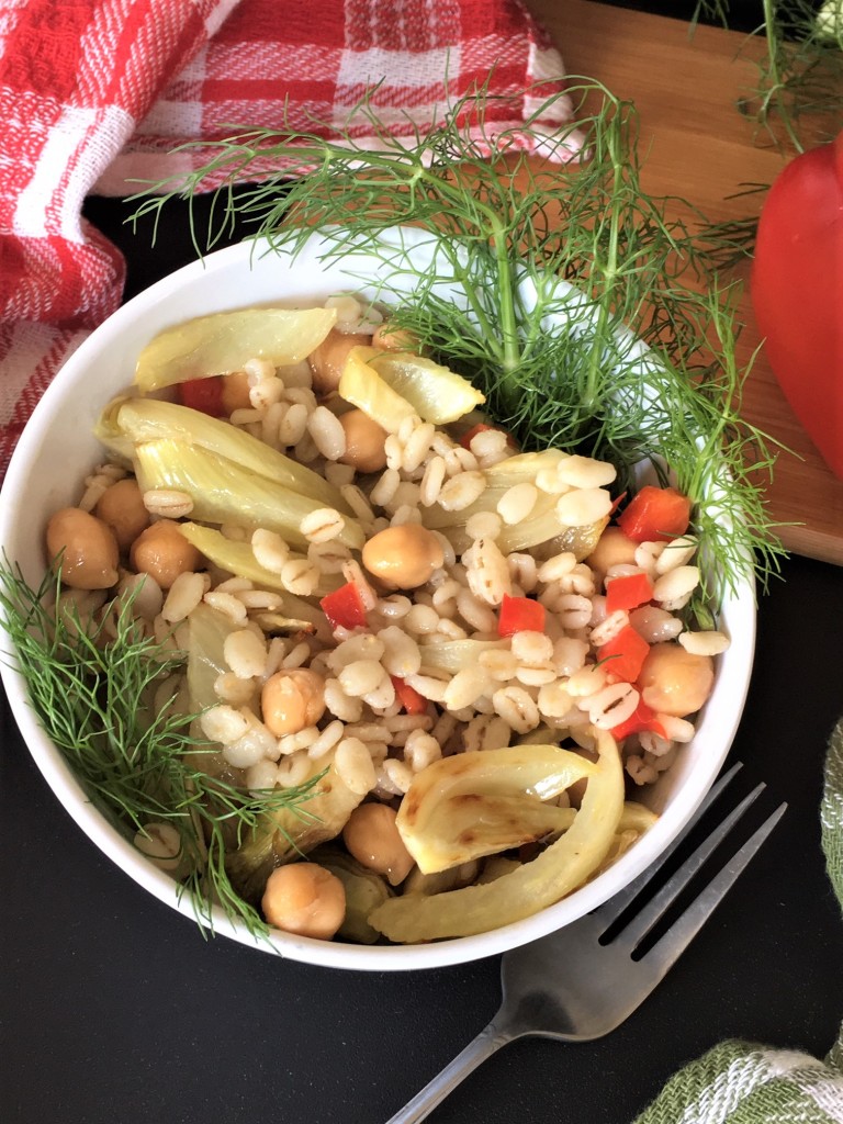 Fennel Barley Chickpea Salad