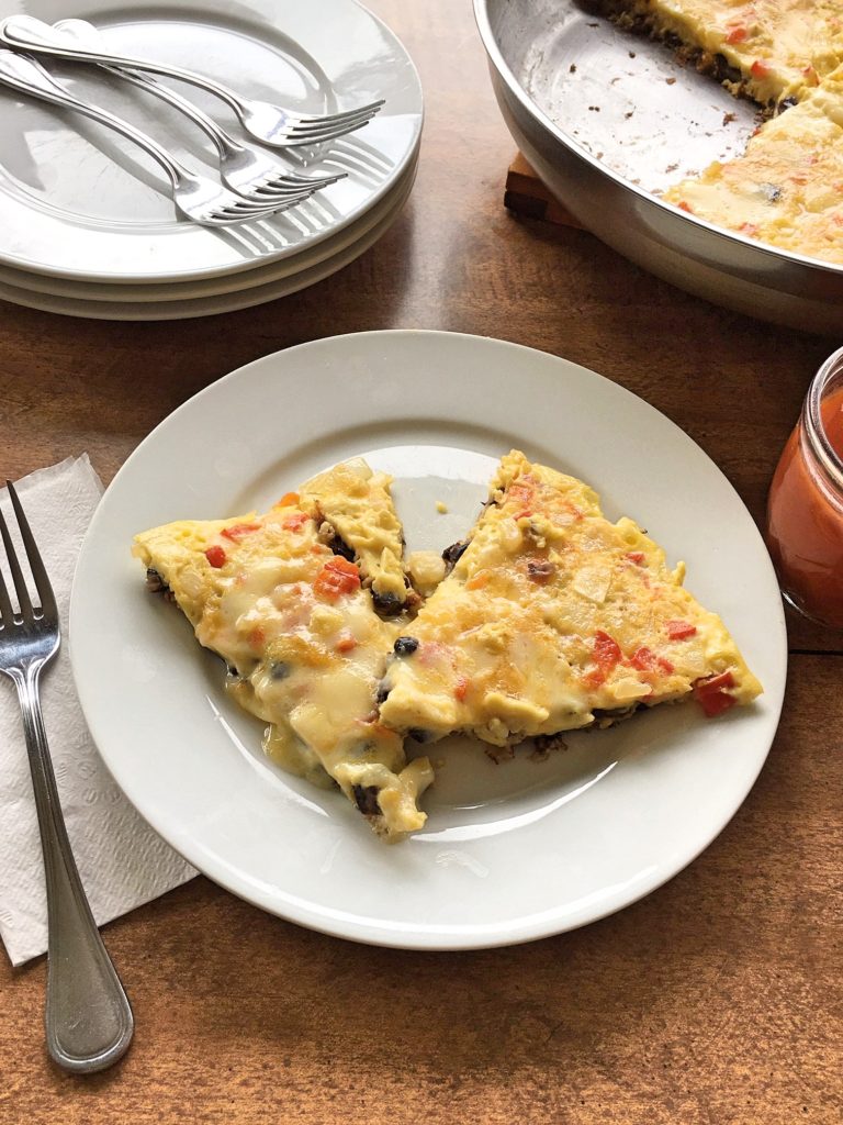 Cheesy Black Bean Frittatas