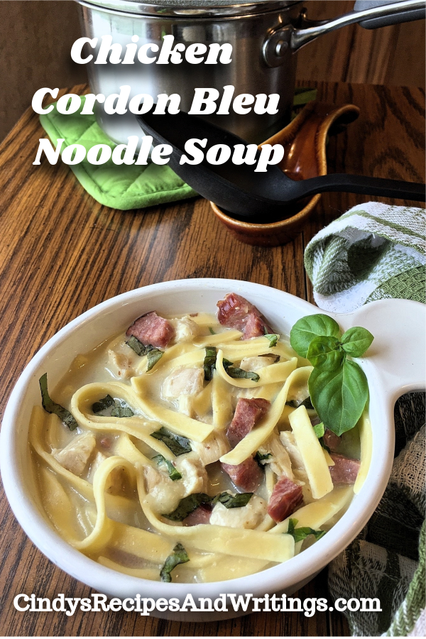 Chicken Cordon Bleu Noodle Soup