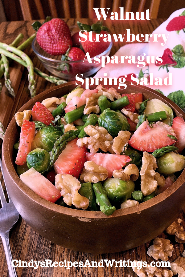 Walnut Strawberry Asparagus Spring Salad