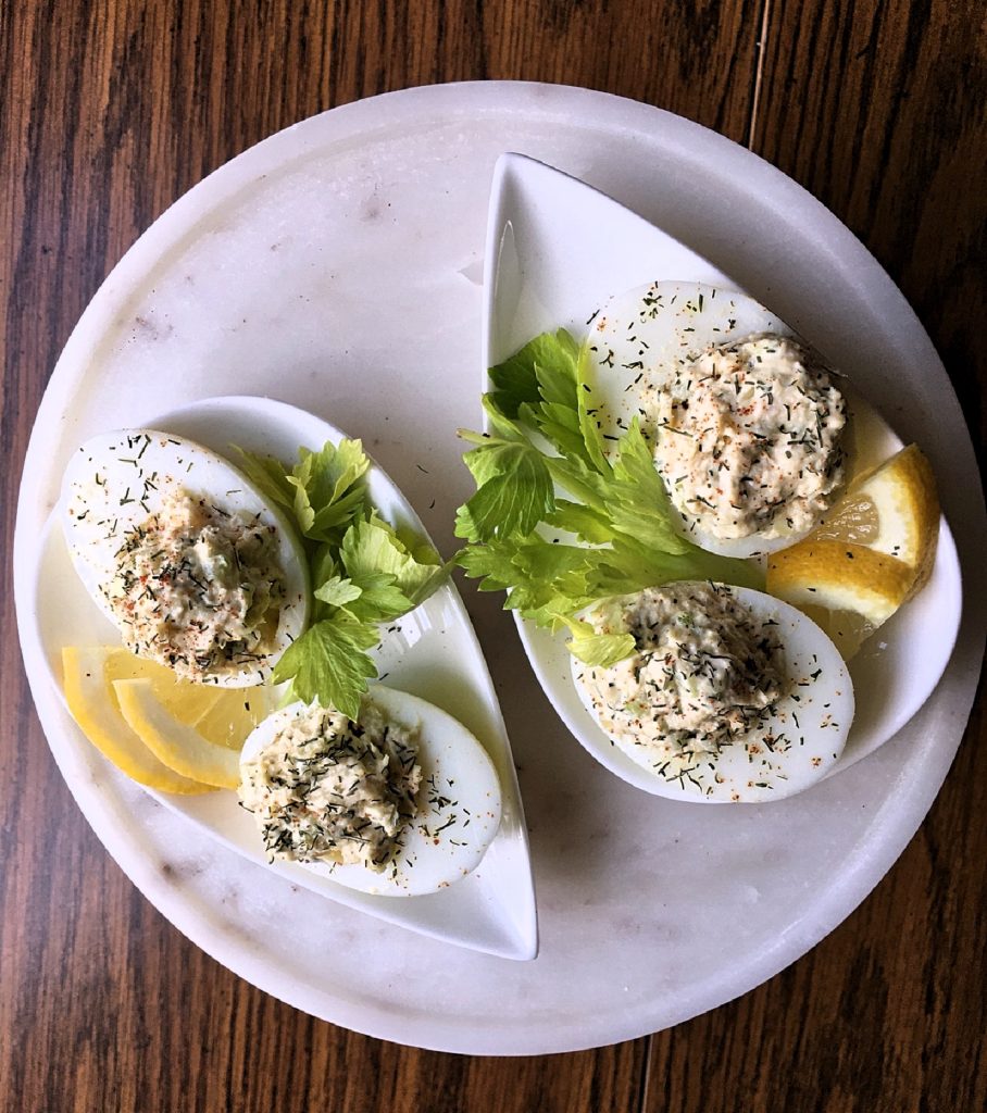 Tuna Salad Deviled Eggs 