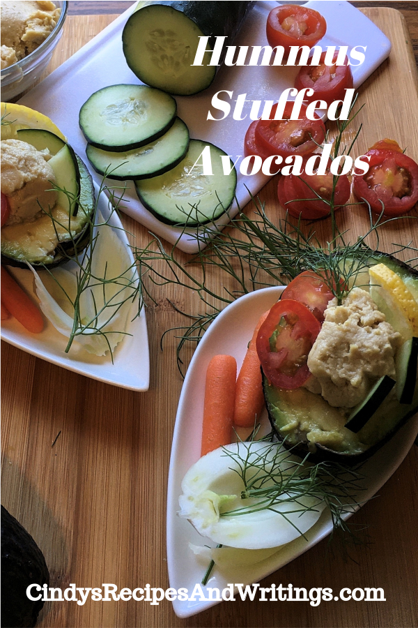 Hummus Stuffed Avocados