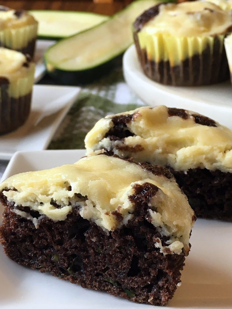 Chocolate Zucchini Cream Cheese Cupcakes