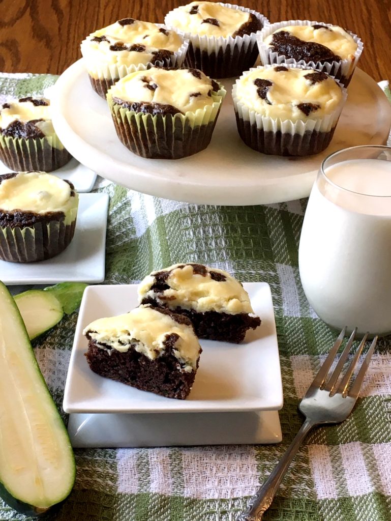 Chocolate Zucchini Cream Cheese Cupcakes