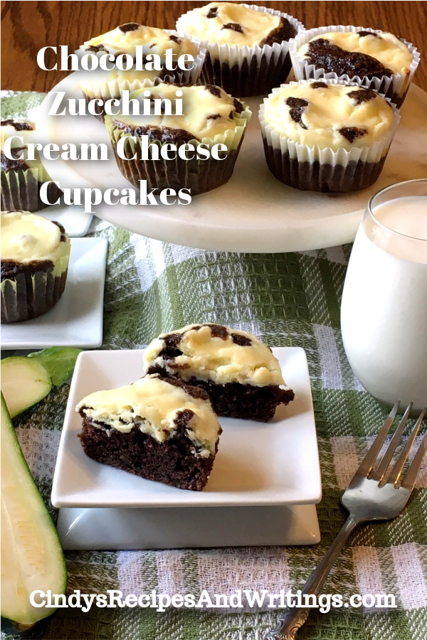 Chocolate Zucchini Cream Cheese Cupcakes