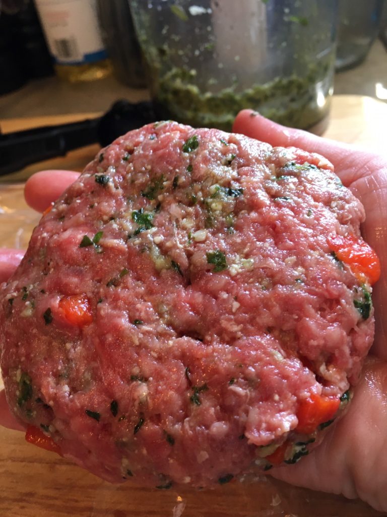 Stuffed Pesto Wagyu Burger