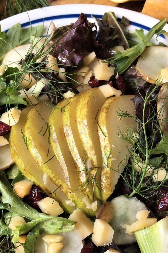 Pear Fennel Sunchoke Salad