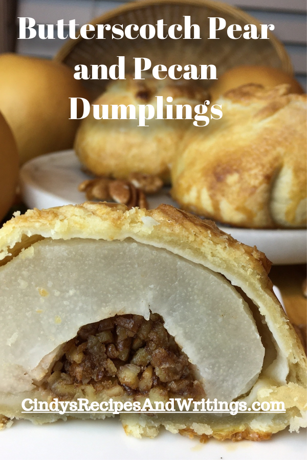 Butterscotch Pear and Pecan Dumplings