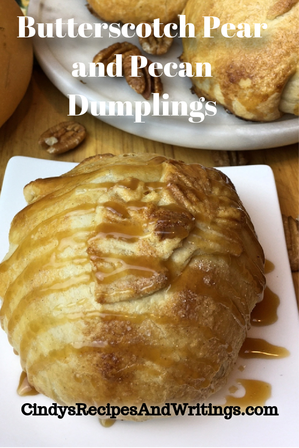 Butterscotch Pear and Pecan Dumplings