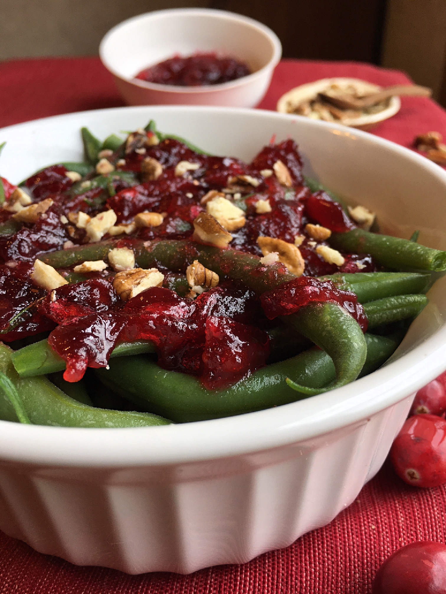 Cranberry Kissed Green Beans - Cindy's Recipes and Writings