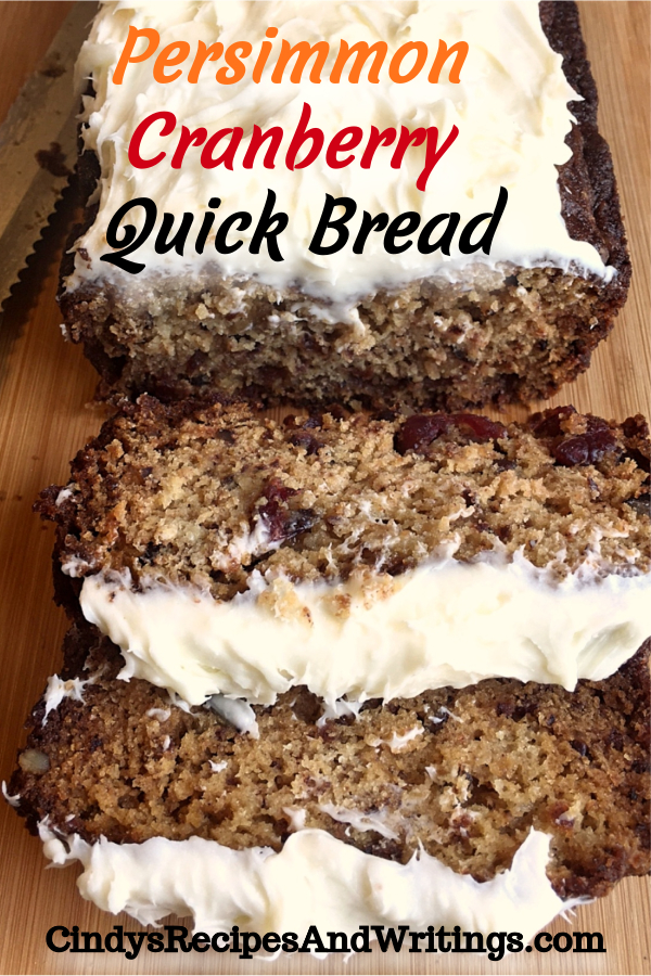 Persimmon Cranberry Quick Bread