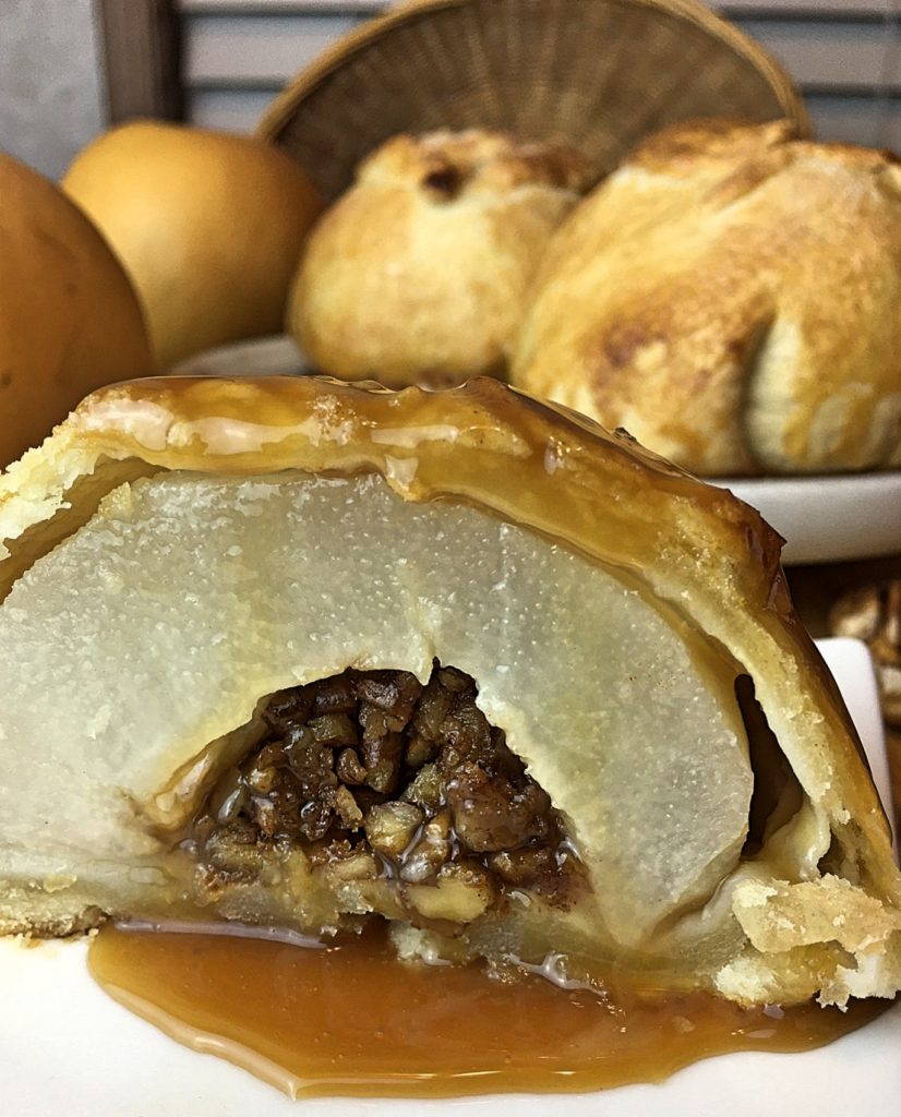 Butterscotch Pear and Pecan Dumplings