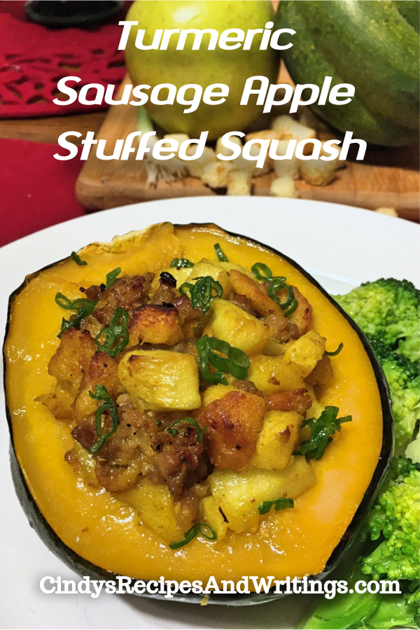 Turmeric Sausage Apple Stuffed Squash