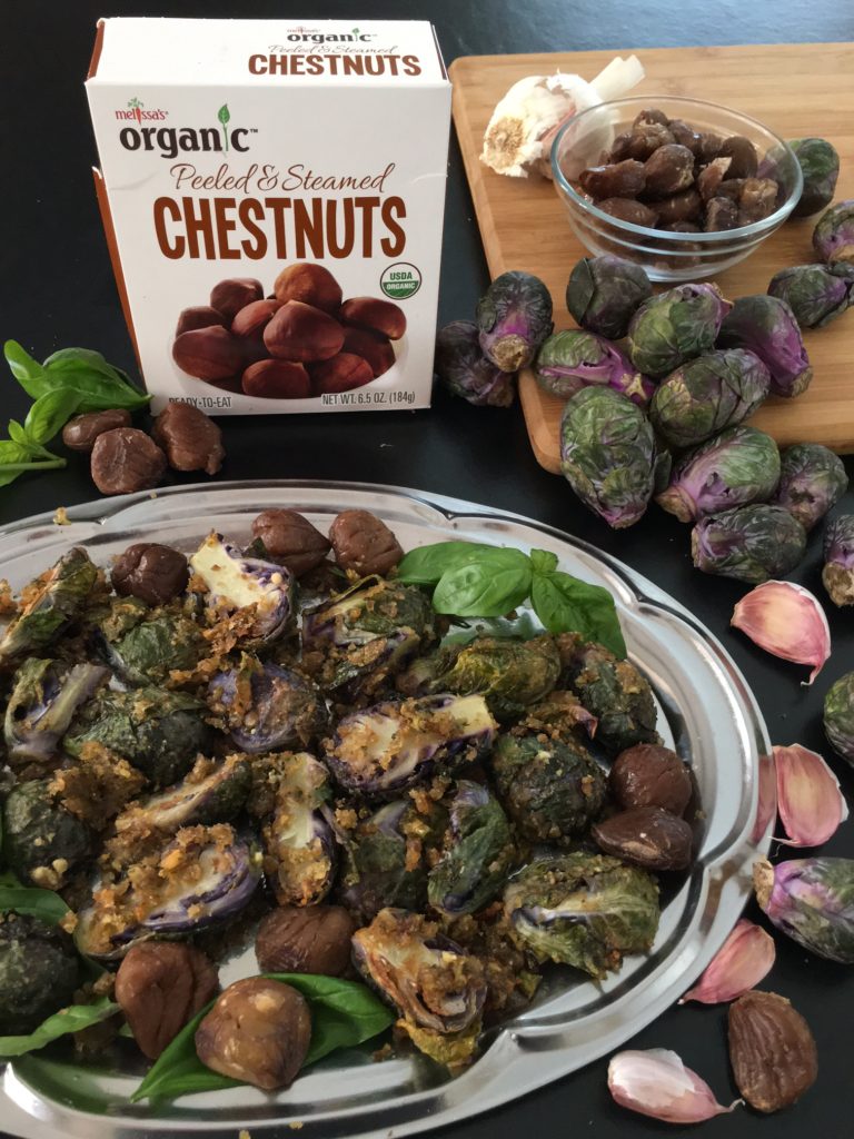 Chestnut Pesto Brussels Sprouts