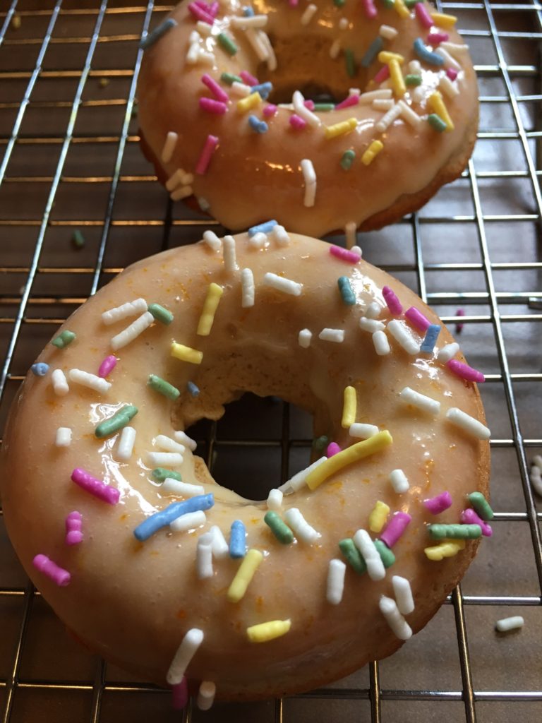 Orange Unicorn Doughnuts