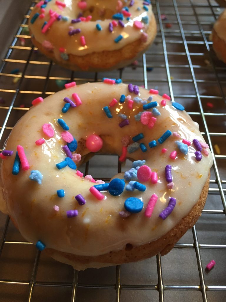 Orange Unicorn Doughnuts