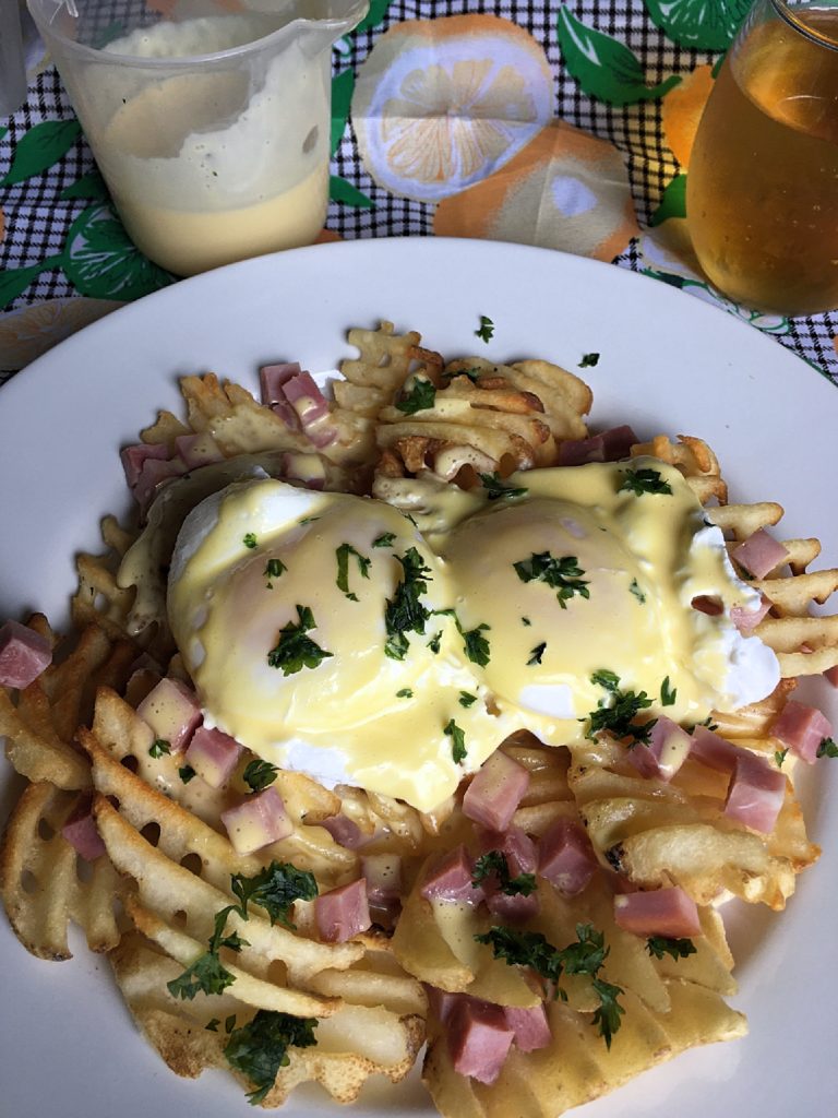 Eggs Benedict Waffle Fries