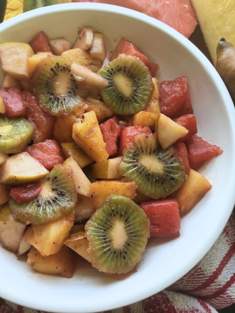 Smoky Blackberry Grilled Fruit Salad