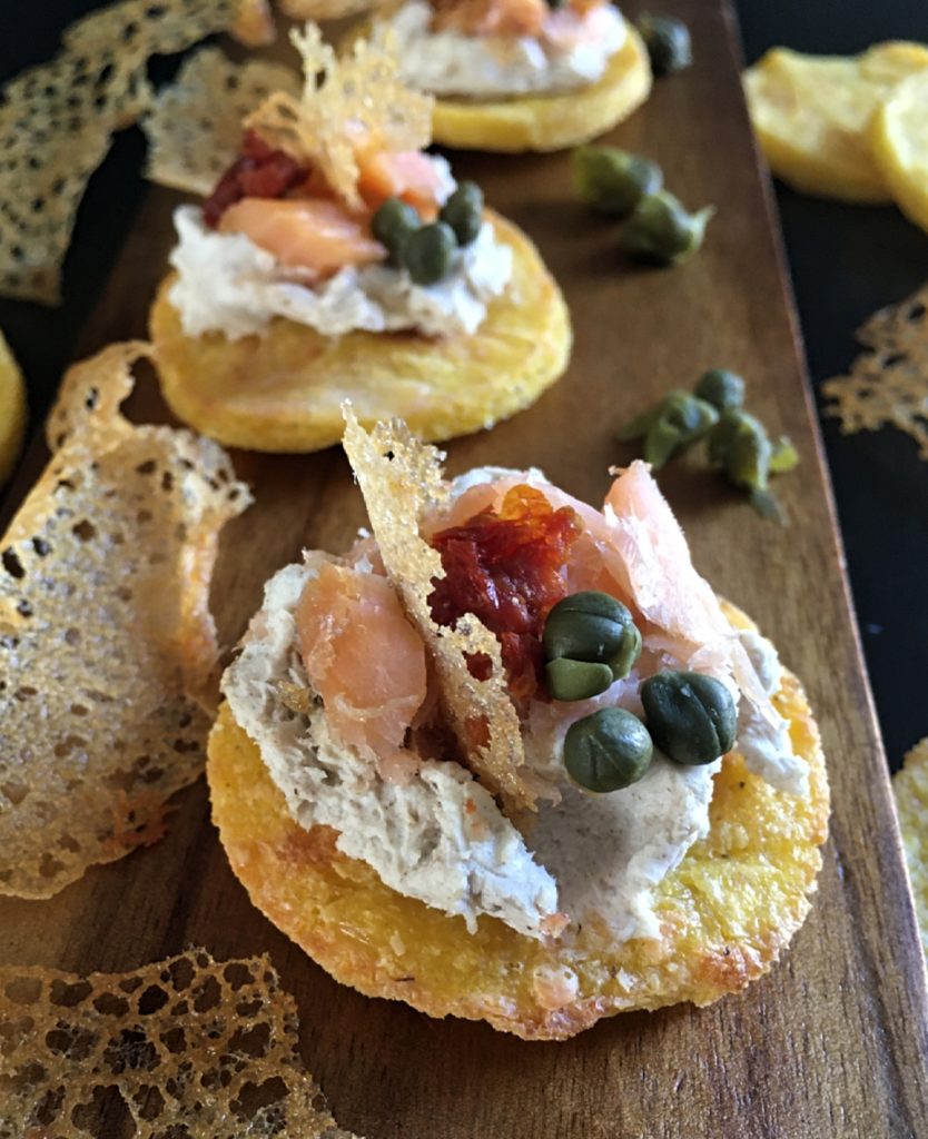 Smoked Trout Polenta Canapés