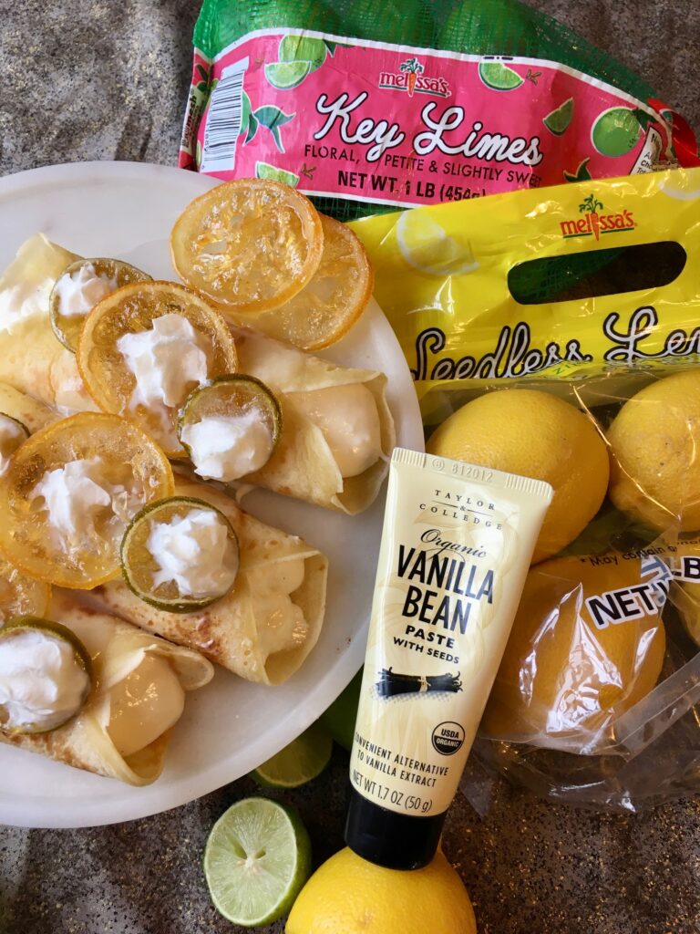 Lemon Lime Dessert Crepes