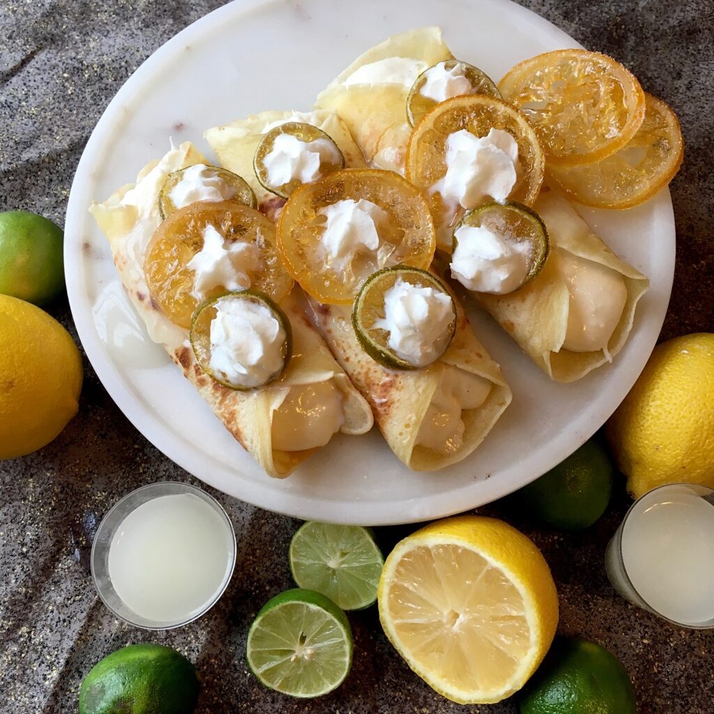 Lemon Lime Dessert Crepes