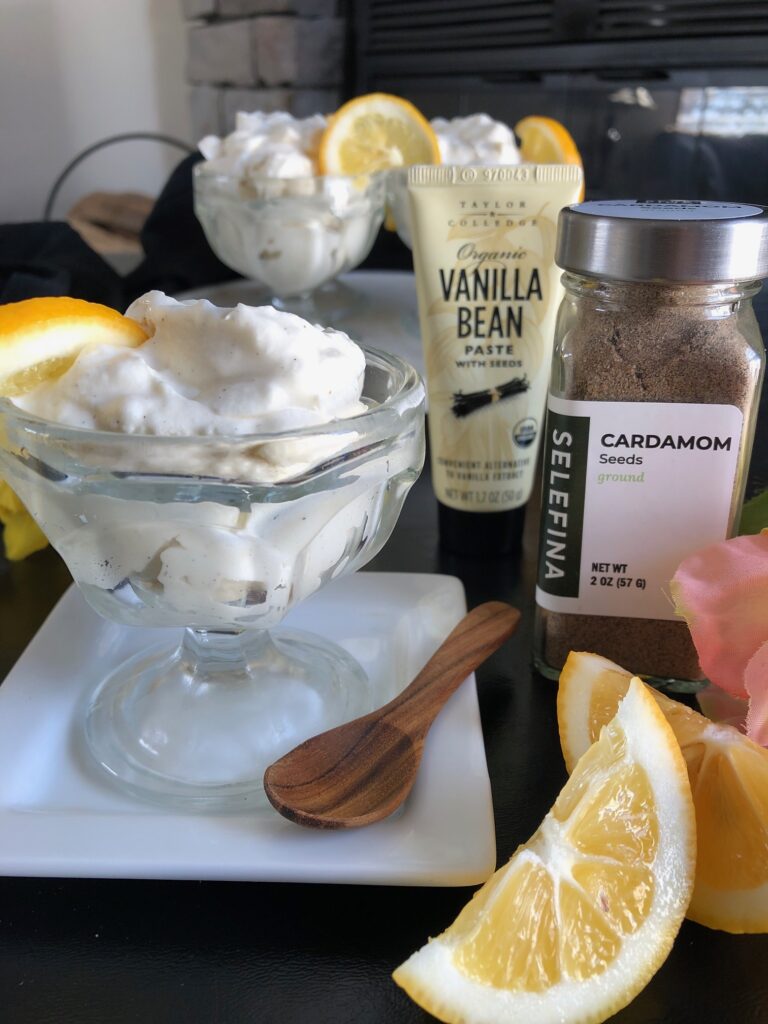 cardamon lemon mousse