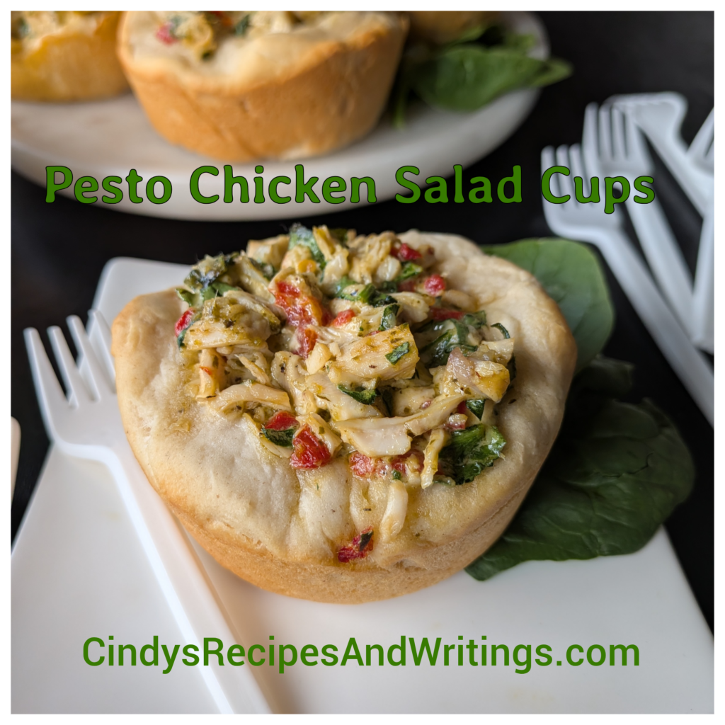 Pesto Chicken Salad Cups