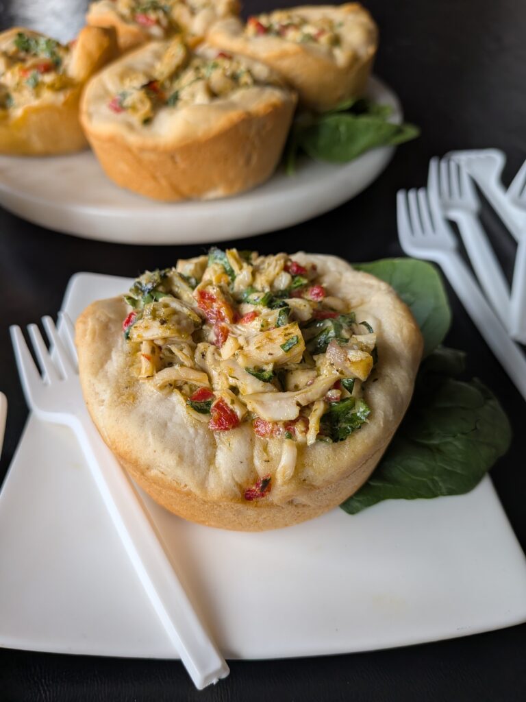 Pesto Chicken Salad Cups