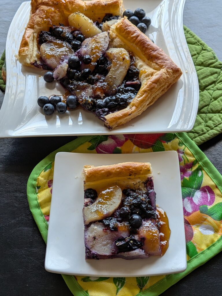 Blueberry Pear Goat Cheese Tart