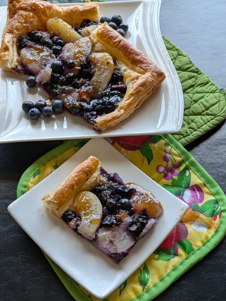 Blueberry Pear Goat Cheese Tart